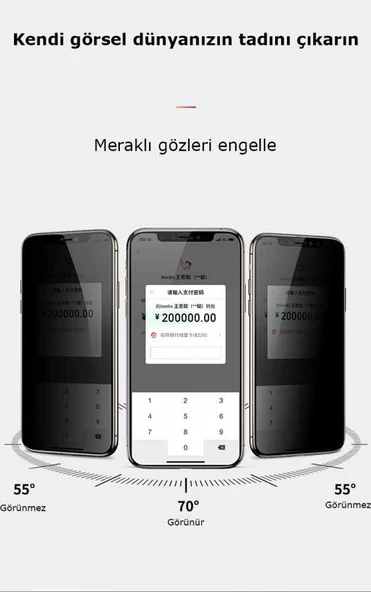 iPhone 15 Plus Kor Privacy Cam Ekran Koruyucu - Resim 9