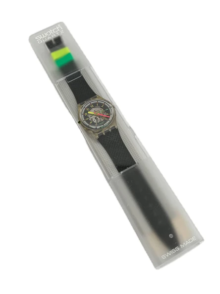 Swatch Black Line 35mm Silikon Kordon 1992 Vintage Kol Saati (S-017) ürün görseli 1