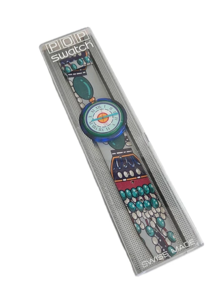 Swatch Pop Perles De Folie 46,5mm Deri Kordon 1992 Vintage Kol Saati (S-034) ürün görseli 1