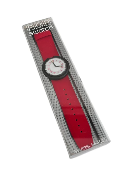 Swatch Pop Tibet 46,5mm Deri Kordon 1992 Vintage Kol Saati (S-032) ürün görseli 1