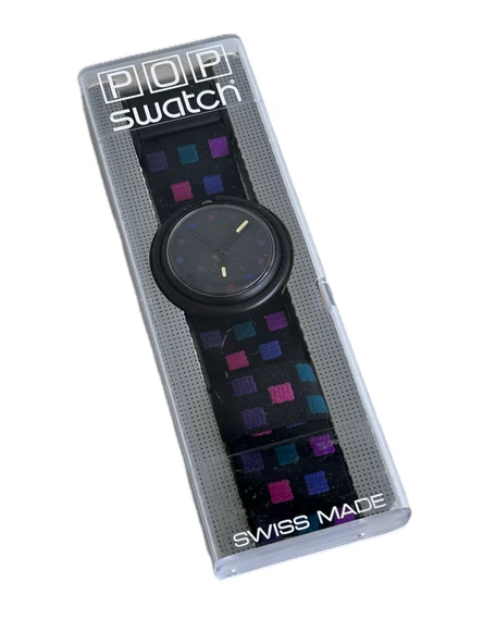Swatch Pop 46,5mm Lastik Kordon 1992 Vintage Kol Saati (S-041) ürün görseli 1