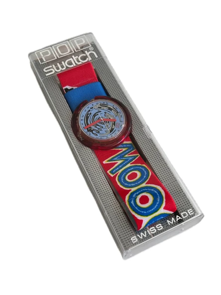 Swatch Pop Meeooow 46,5mm Lastik Kordon 1992 Vintage Kol Saati (S-038) ürün görseli 1