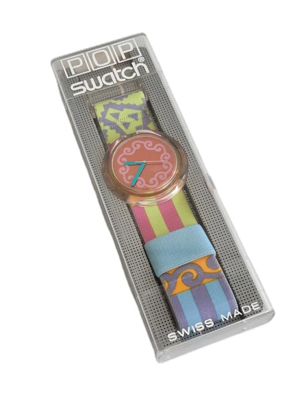 Swatch Pop Coralla 46,5mm Lastik Kordon 1992 Vintage Kol Saati (S-039) ürün görseli 1