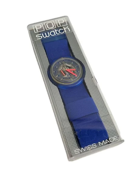 Swatch Pop Downhill 46,5mm Lastik Kordon 1992 Vintage Kol Saati (S-044) ürün görseli 1