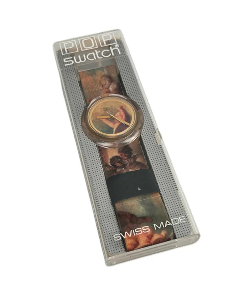 Swatch Pop Putti 46,5mm Lastik Kordon 1992 Vintage Kol Saati (S-050) ürün görseli 1
