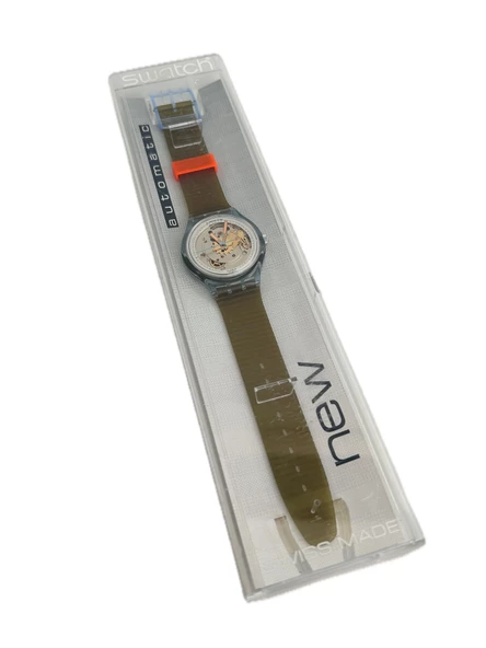 Swatch Automatic Blue Matic 38,5mm Silikon Kordon 1992 Vintage Kol Saati (S-055) ürün görseli 1