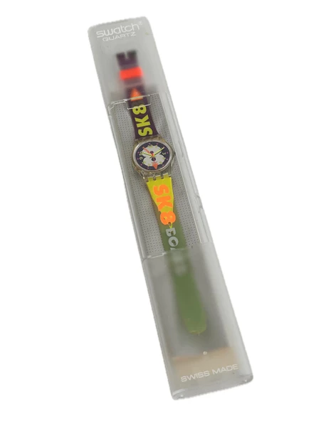 Swatch Snow Collage 26mm Silikon Kordon 1992 Vintage Kol Saati (S-069) ürün görseli 1