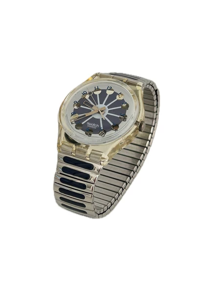 Swatch Blue Segment 35mm Çelik Kordon 1992 Vintage Kol Saati (S-073) ürün görseli 1