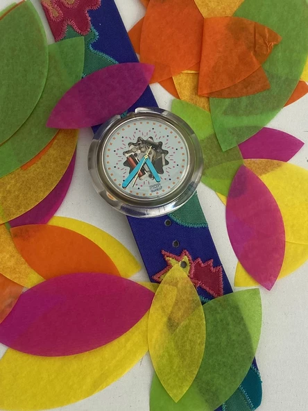 Swatch Pop Veruschka 46,5mm Deri Kordon 1992 Vintage Kol Saati ürün görseli 1