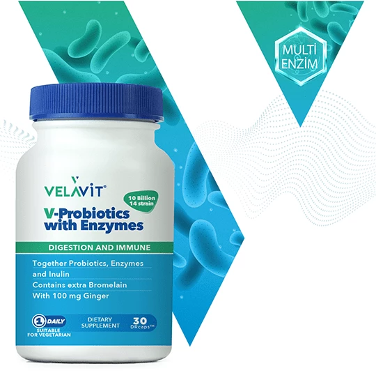Velavit V-Probiotics with Enzymes ürün görseli 1