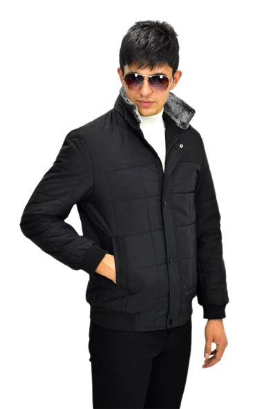 Erkek Spor Peluş Yaka Mont  M3096 BGL-ST03242 ürün görseli 1