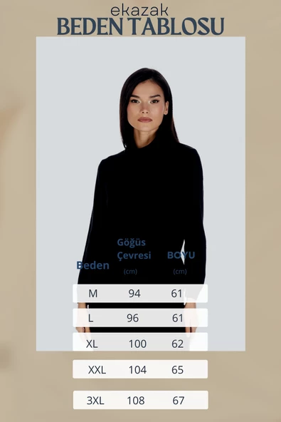 Kadın Siyah Kazak - Resim 5