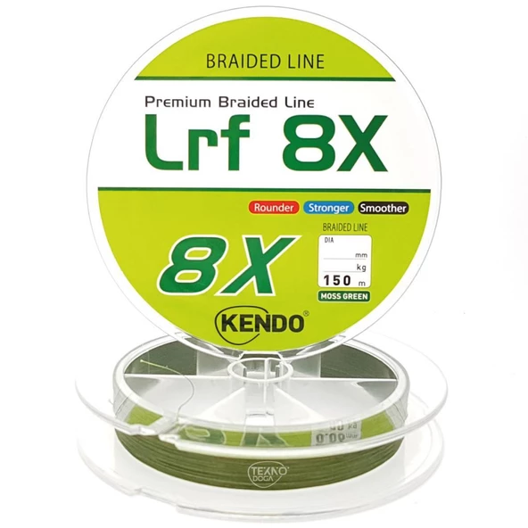 Kendo 150m LRF 8X 8 Kat Örgü İp Misina Dynema Yeşil ürün görseli 1