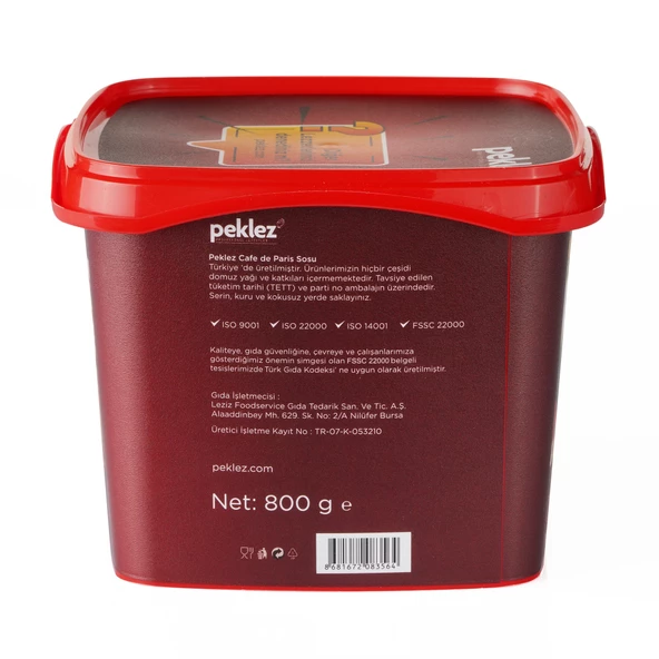 Peklez Cafe De Paris Sos 800 g - Resim 5