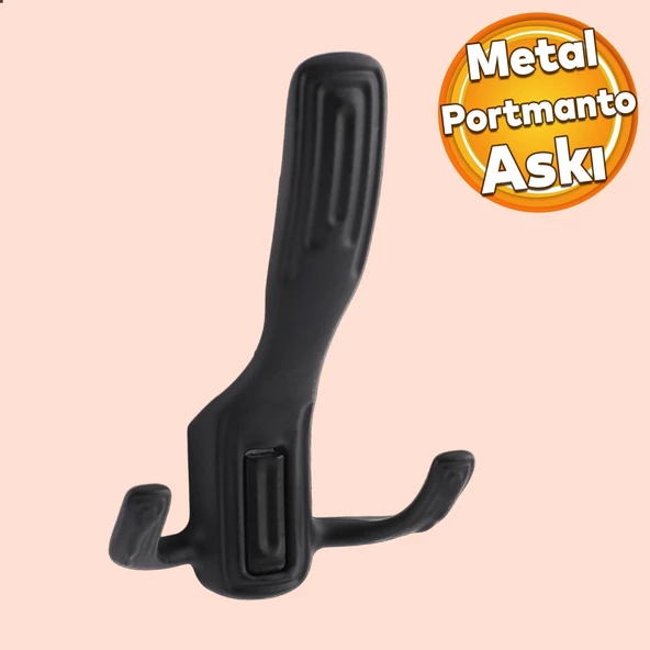 Metal Portmanto Vestiyer Duvar Dolap Elbise Askısı Mat Siyah Mobilya Kapı Askılığı Aparatı ürün görseli 1