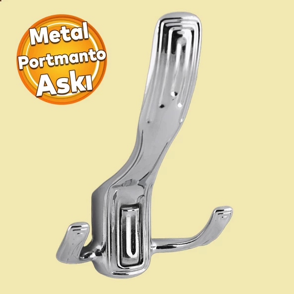 Portmanto Askı Metal Vestiyer Duvar Dolap Elbise Askısı Krom Mobilya Kapı Askılığı Aparatı Askı ürün görseli 1