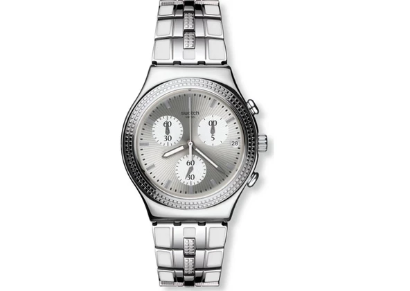 Swatch Crystal Cascade 40mm Çelik Kordon Erkek Kol Saati YCS580G ürün görseli 1