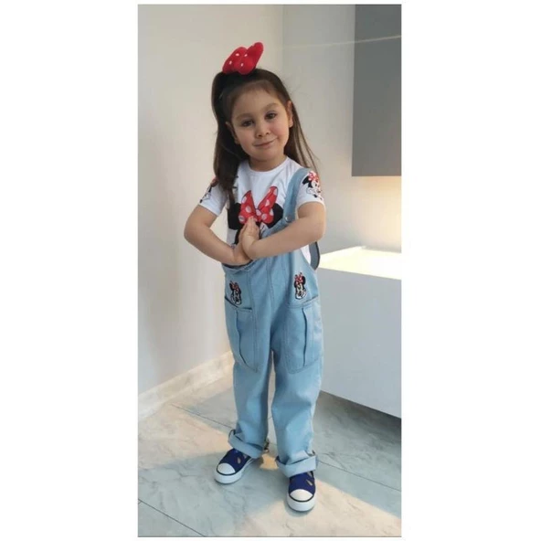 MODAVALS MINNIE & MICKEY TULUM KARDEŞ KOMBİN MINNIE BAHÇIVAN TULUM & TSHIRT ürün görseli 1