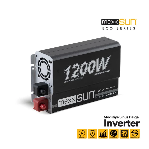 MEXXSUN Modifiye sinüs 12V 1200W inverter ürün görseli 1