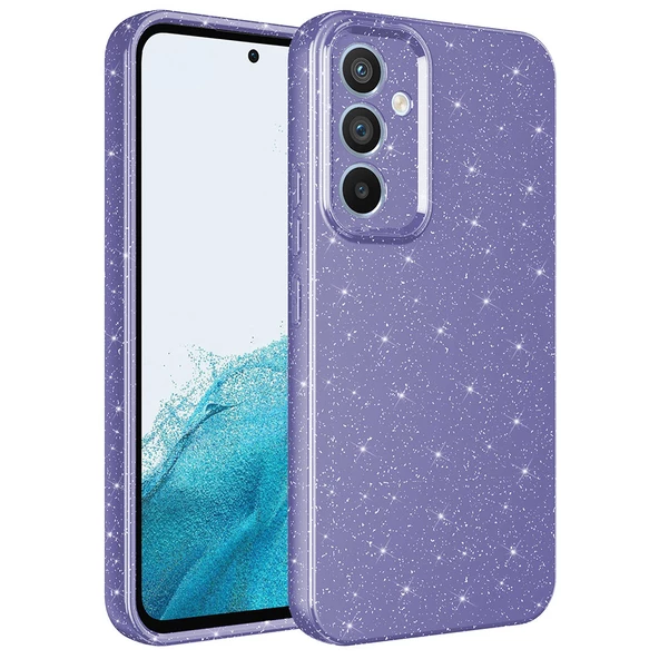 Samsung Galaxy A54 Kılıf Kamera Korumalı Simli Lüks Koton Kapak Kılıf ürün görseli 1