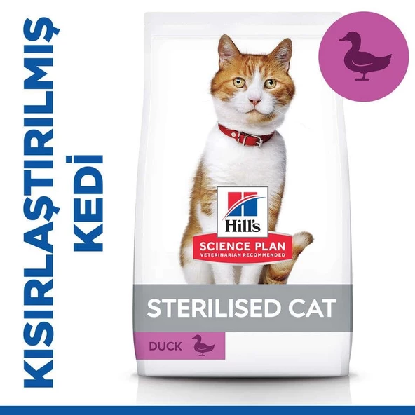 Hills Sterilised Duck Ördekli Kısırlaştırılmış Kedi Maması 3 Kg ürün görseli 1