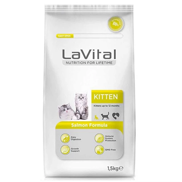 La Vital Kitten Somonlu Yavru Kedi Maması 1,5 Kg ürün görseli 1