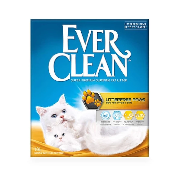 Ever Clean Less Trail/Litter Free  Patilere Yapışmayan Topaklanan Kedi Kumu 10lt ürün görseli 1