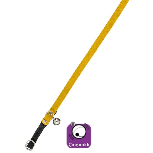 Karlie Süet Kedi Tasma Çıng. 30Cm Sarı ürün görseli 1