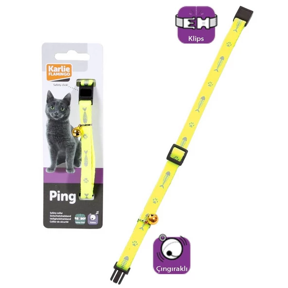 Karlie Kedi Tasması Çıng. 30Cm Sarı ürün görseli 1