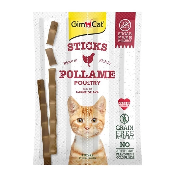 GimCat Sticks Tavuklu Ciğerli Kedi Ödül Çubukları 4 Parça- 20 Gr ürün görseli 1