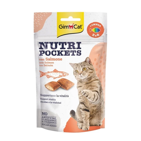 Gimcat Nutripockets Kedi Ödülü Somon Omega 3&6 60Gr ürün görseli 1