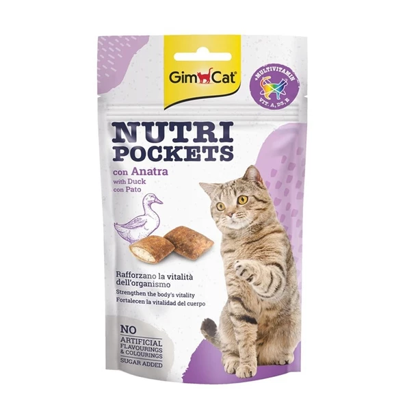 GimCat Nutripockets Ördekli Kedi Ödülü 60Gr ürün görseli 1