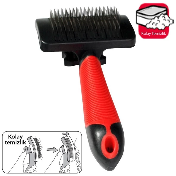 Karlıe Fırça U:18,5Cm G:10,5Cm Kırmızı-Siyah ürün görseli 1