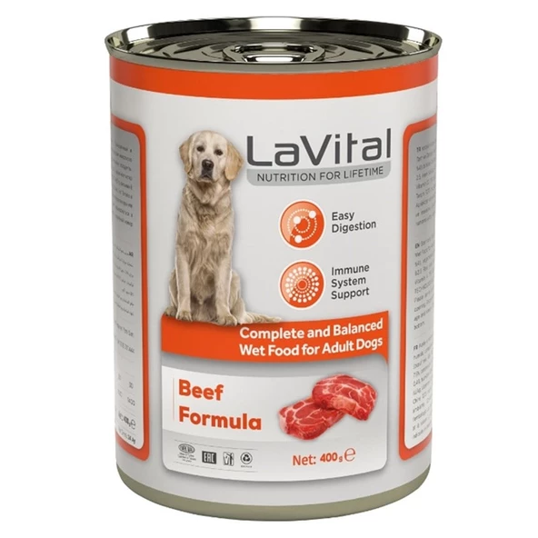 Lavital Biftekli Yetişkin Köpek Konservesi 400 Gr ürün görseli 1