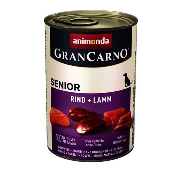 Animonda Gran Carno Senior Sığır Etli Kuzulu Yaşlı Köpek Konservesi 400 Gr ürün görseli 1