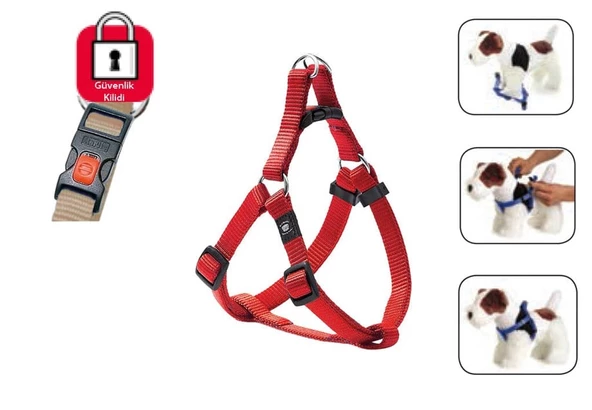 Karlie Kilitli Göğüs Tasma Xs 20-35Cm Kırmızı ürün görseli 1