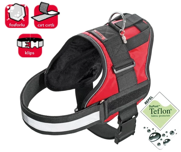Karlie Teflon Ref.İsimli.Göğ.Tas.M 65-77Cm Kırm. ürün görseli 1