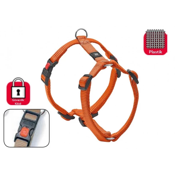 Karlıe Kilitli Göğüs Tasma M 45-70 Cm Turuncu ürün görseli 1