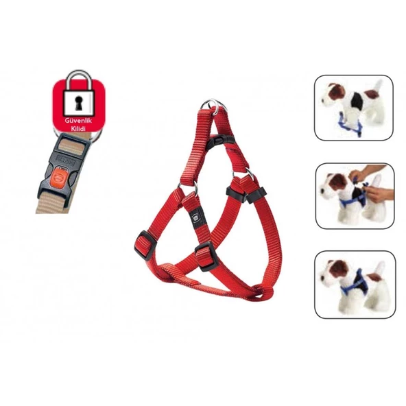 Karlie Kilitli Göğüs Tasma S 25-45Cm Kırmızı ürün görseli 1