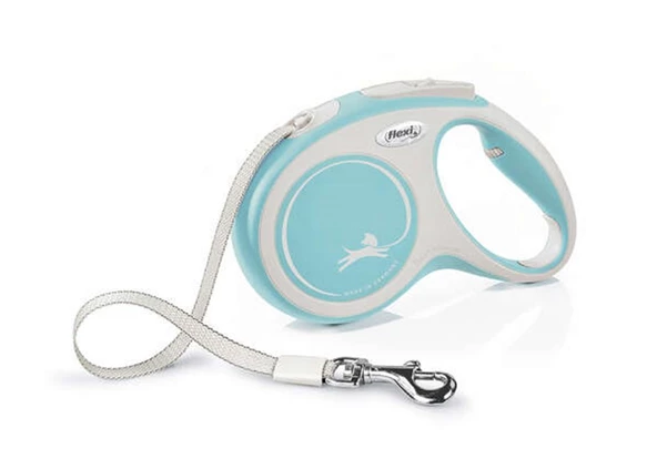 Flexi New Comfort Otomatik Açık Mavi Şerit Gezdirme Medium 5 Mt ürün görseli 1