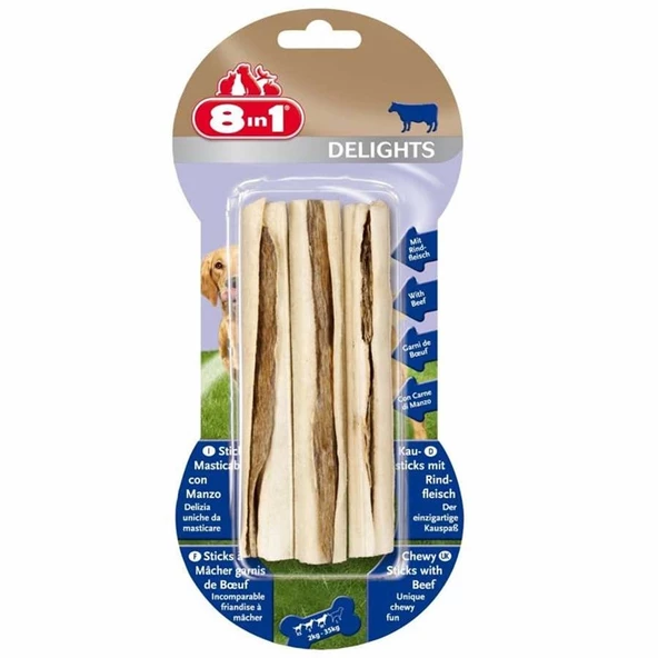 8in1 Delights Bones Biftekli Köpekler İçin Sticks ürün görseli 1