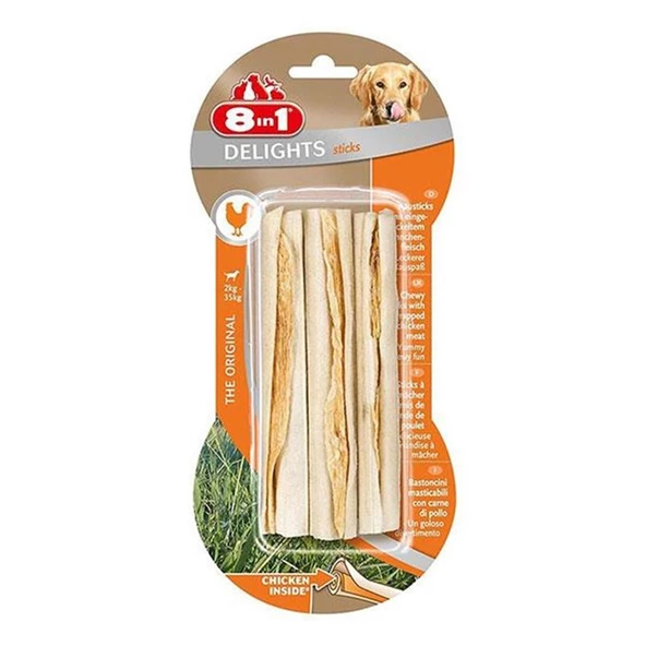 8in1 Delights Bones Köpekler İçin Ağız Bakım Kemiği 3 Lü Sticks ürün görseli 1