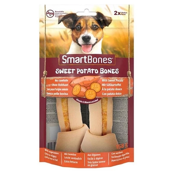 Smart Bones Tatlı Patatesli Medium Kemik Köpek Ödülü 2li ürün görseli 1