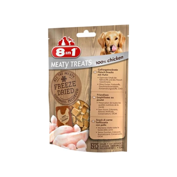 8in1 Freeze Dried Tahılsız Tavuklu Kurutulmuş Köpek Ödülü 50 Gr ürün görseli 1
