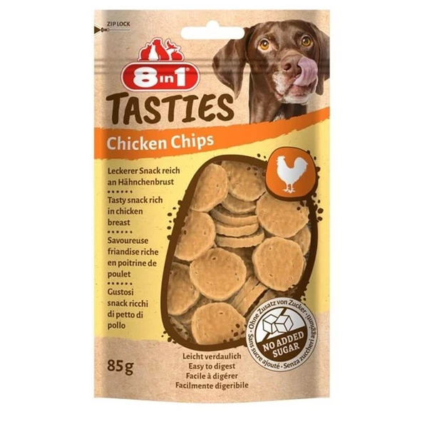 8in1 Tasties Chicken Chips Tavuk Cipsi Köpek Ödülü 85 Gr ürün görseli 1