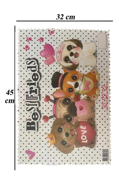 Beslenme Bezi Yıkanabilir 32x48 cm 1 Adet Best Frieds Beslenme Örtüsü Okul Öncesi Kreş Anasınıfı İlkokul İçin İdeal ürün görseli 1