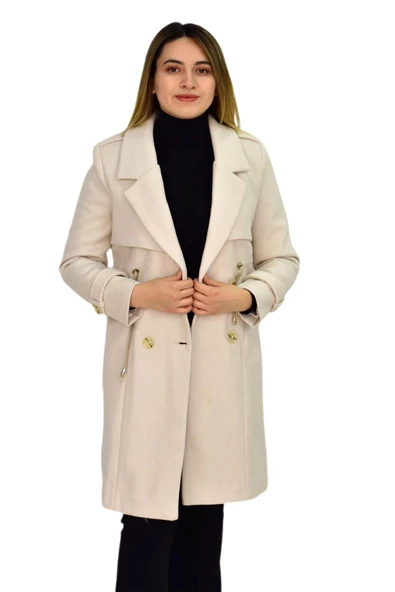 Kadın Kaşe Kaban K3018 BGL-ST03285 - Resim 5