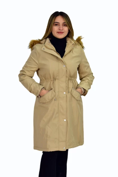 Kadın Kapüşonlu Bondid Kaban K3065 BGL-ST03289 ürün görseli 1