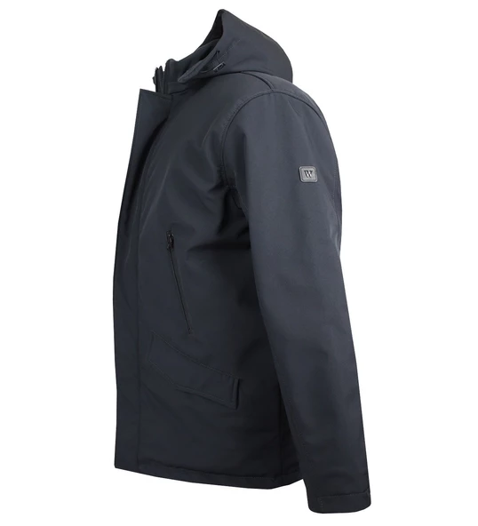 Büyük Beden Dolgulu Softshell Mont Antrasit - Resim 2