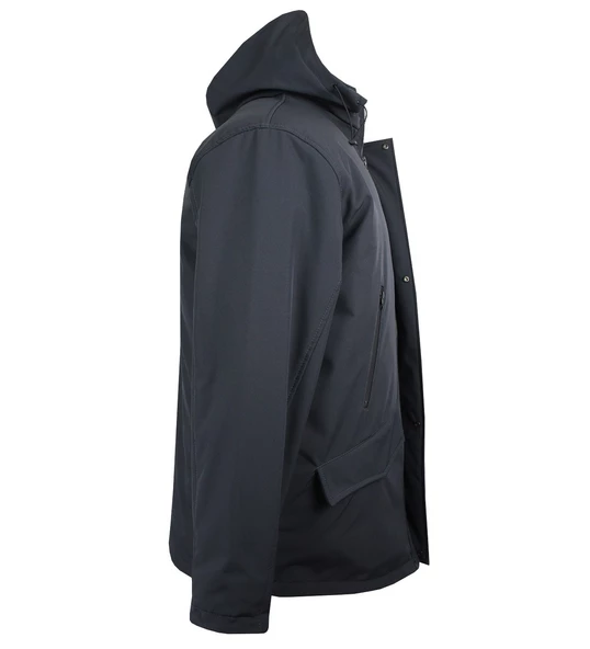 Büyük Beden Dolgulu Softshell Mont Antrasit - Resim 4